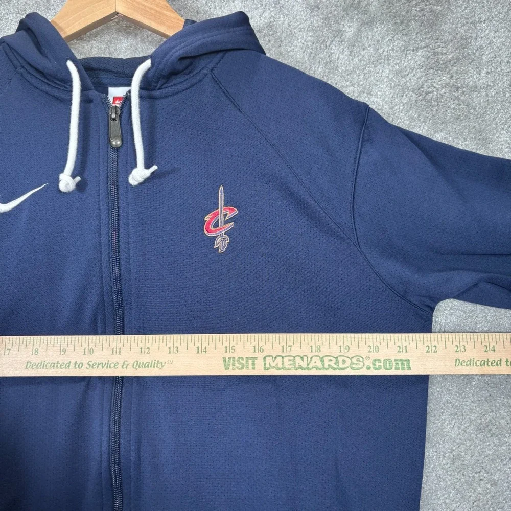 Vintage Cleveland Cavaliers Hoodie Sweatshirt Womens L Full Zip Blue Embroidered